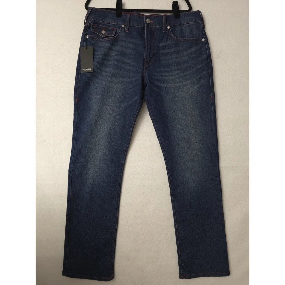True Religion‎ Ricky SN Flap Straight Style 700872 Dark Fir Balsam Wash Sz 36x34